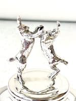 Boxing Hares Paperweight