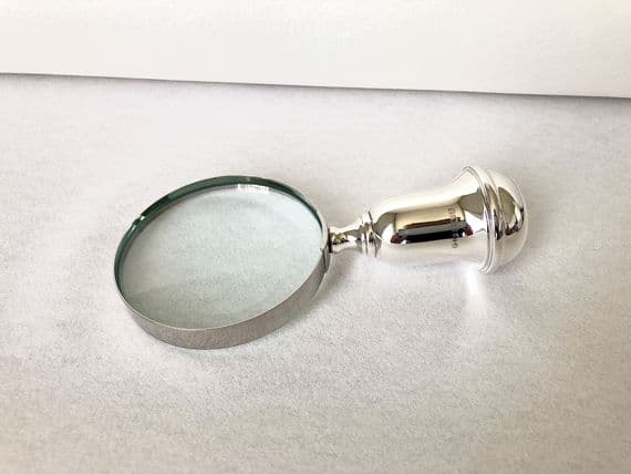 Magnifying Glass with Sterling Silver Bulbous Handle