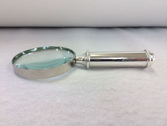 Magnifying Glass with Sterling Silver Straight Handle