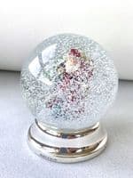Santa Snow Globe with sterling silver foot.