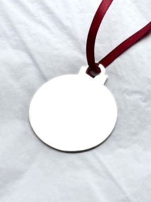 Silver-Plated Christmas Bauble – Personalised Keepsake Decoration