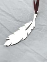 Silver-Plated Remember Me Feather | Personalised Memorial Christmas Decoration | Engraved in Birmingham
