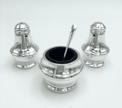 Sterling Silver 3 Piece Condiment Set