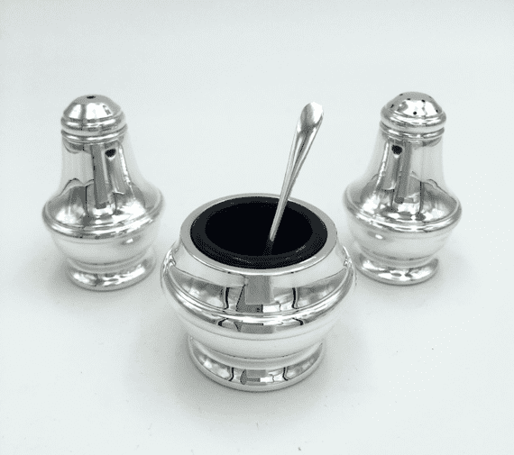 Sterling Silver 3 Piece Condiment Set