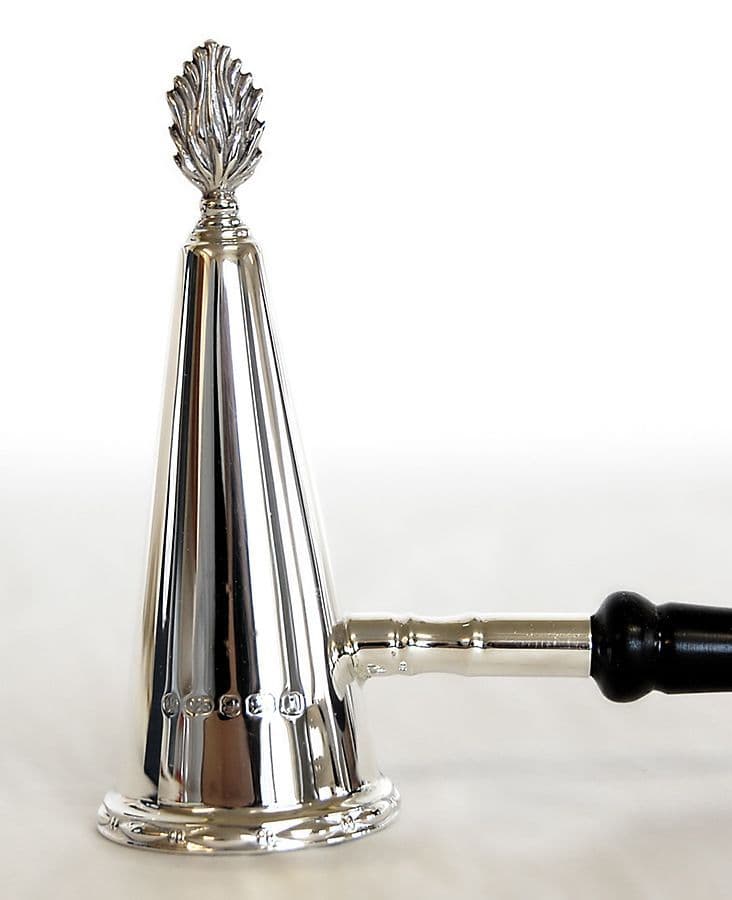 Sterling Silver Candle Snuffer with Wooden Handle