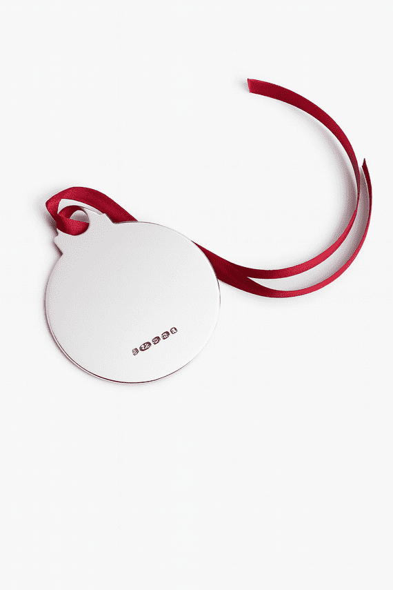 Sterling Silver Christmas Bauble / Personalised & Hallmarked