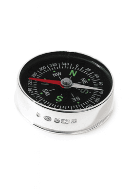 Sterling Silver Compass - open compass