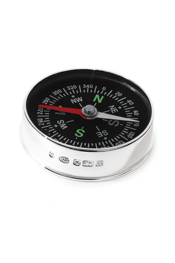 Sterling Silver Compass | Handmade & Hallmarked | Jewellery Quarter Birmingham