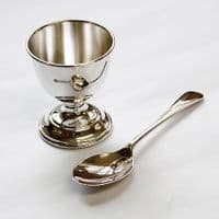 Sterling Silver Egg Cup, Spoon and Napkin Ring Set