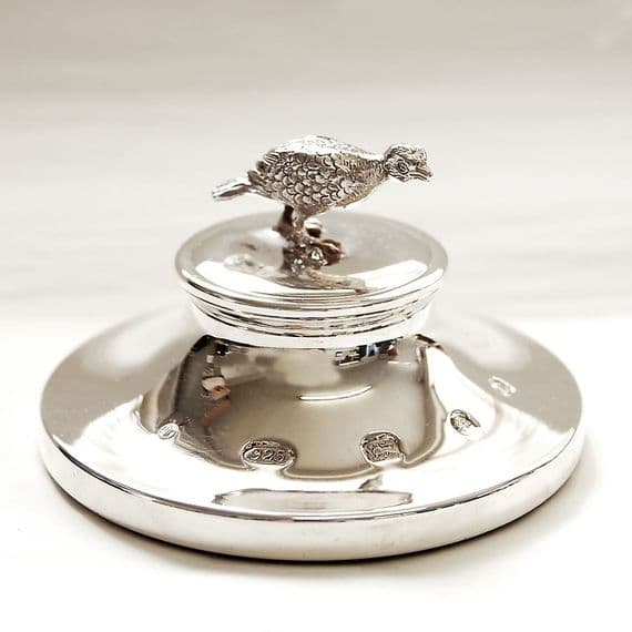 Sterling Silver  Grouse Paperweight