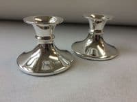 Sterling Silver Mini Pair of Cabaret Candlesticks