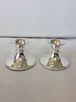 Sterling Silver Mini Pair of Cabaret Candlesticks