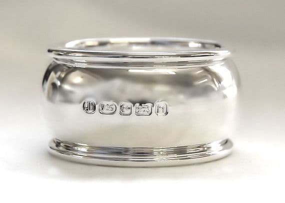 Sterling Silver Napkin Ring - Convex