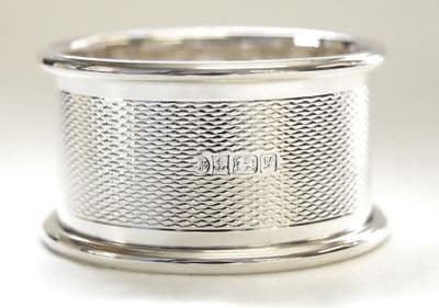 Sterling Silver Napkin Ring - Engine Turned
