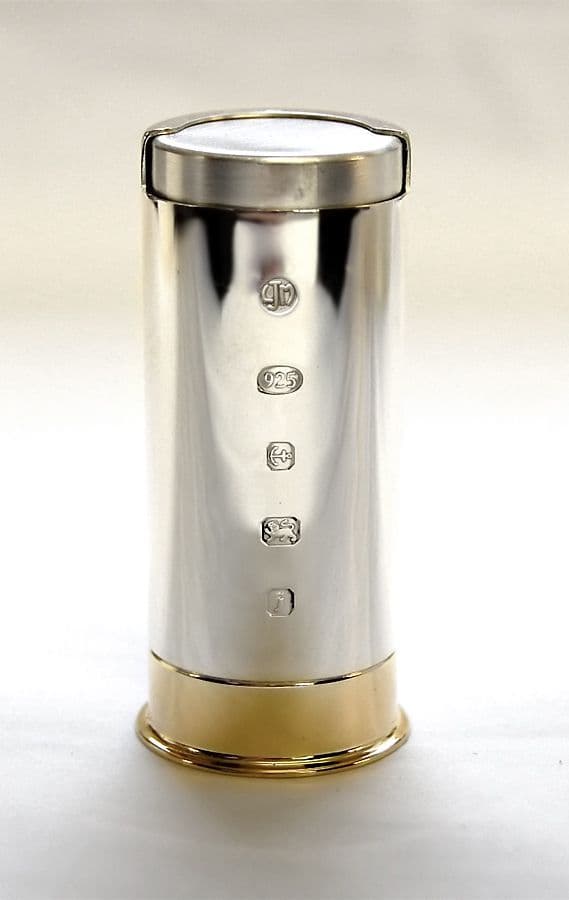 Sterling Silver Shotgun Cartridge Pound Coin Holder