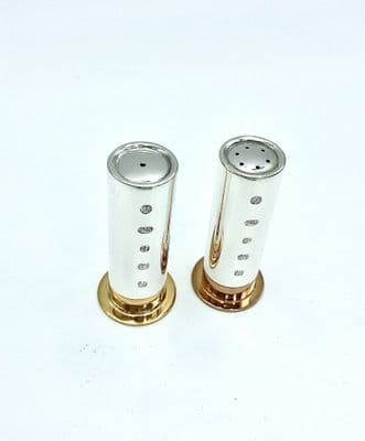 Sterling Silver Shotgun Cartridge Salt and Pepper Set