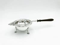 Sterling Silver Tea Strainer with Footed Bowl