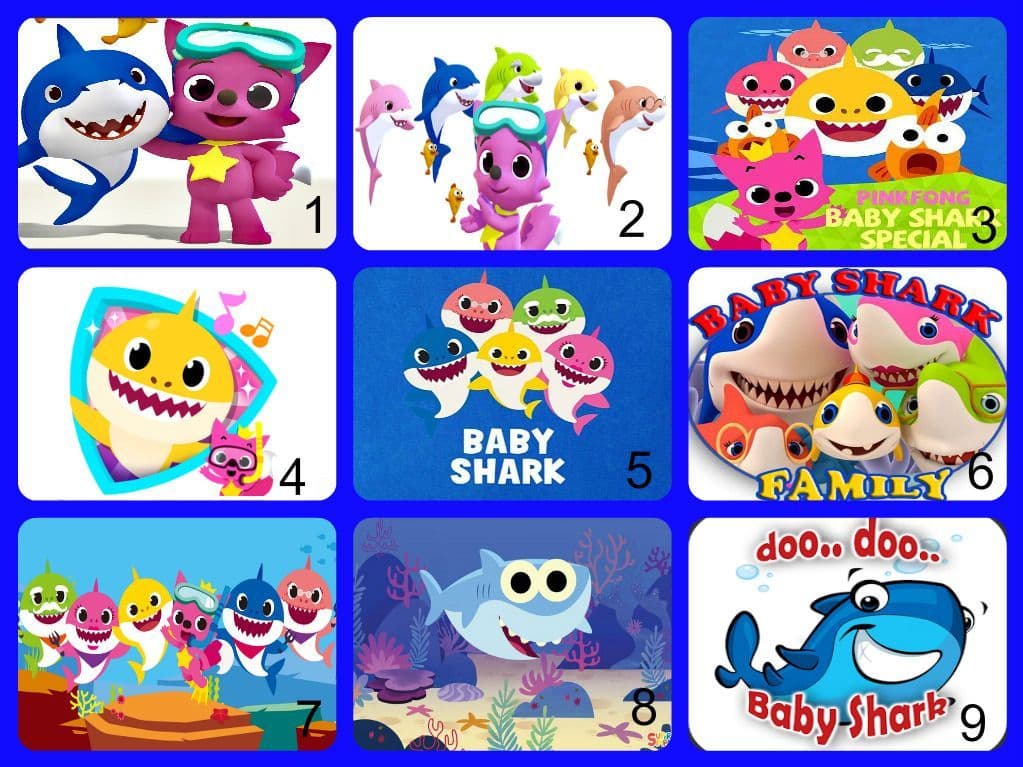 Personalised baby shark edible cake topper