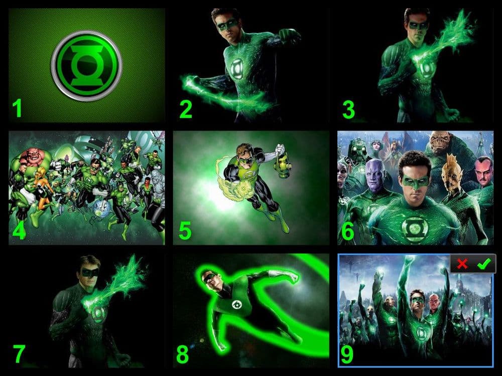 Personalised Green Lantern Edible Cake Topper