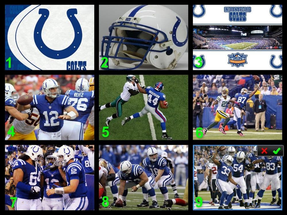 Personalised Indianapolis Colts Edible Cake Topper