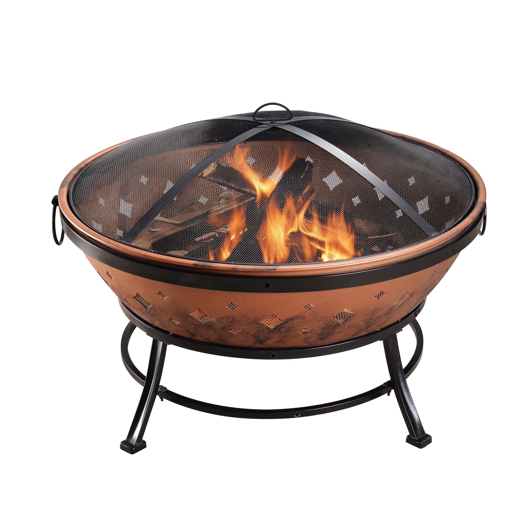 Garden Large Wood Burning Bowl Fire Pit Outdoor Log Burner Firepit