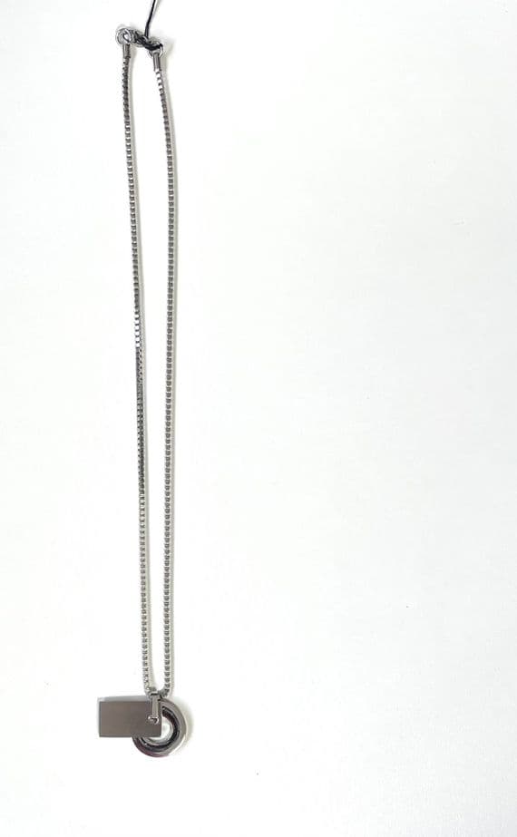 Men's Bar Ring Necklace