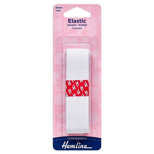 Elastic - General Purpose Knitted - 1m x 25mm