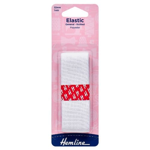 Elastic - General Purpose Knitted - 1m x 32mm