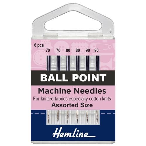 Hemline Ball Point Assorted Machine Needles 70, 80 & 90