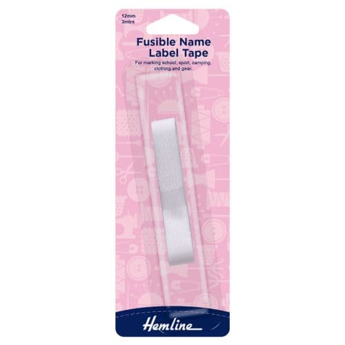 Hemline Fusible Name Label Tape - Iron On
