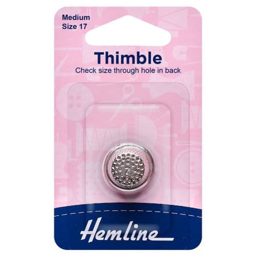 Hemline Metal Thimble - Size 17 - Medium