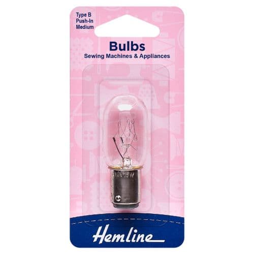 Hemline Push In Sewing Machine Bulb: Bayonet Medium