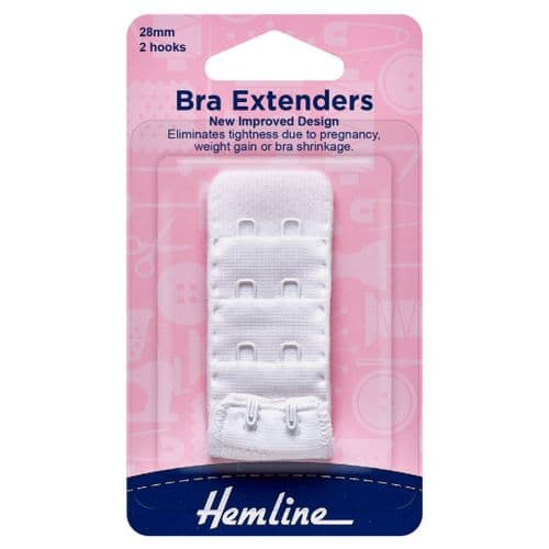 Hemline White Bra Extender 28mm