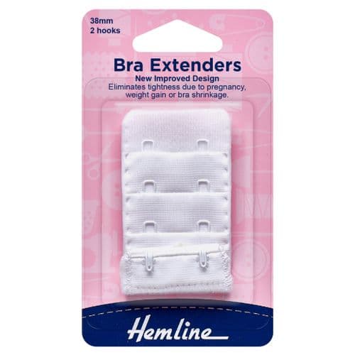 Hemline White Bra Extender 38mm
