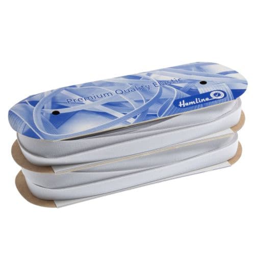 Hemline Woven Elastic - 20mm White