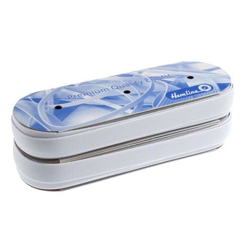 Hemline Woven Elastic - 25mm White