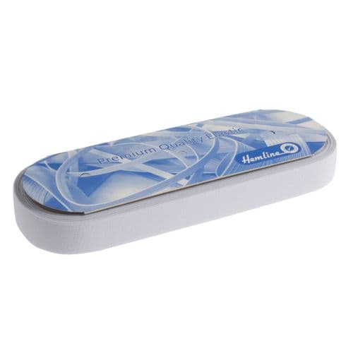 Hemline Woven Elastic - 30mm White