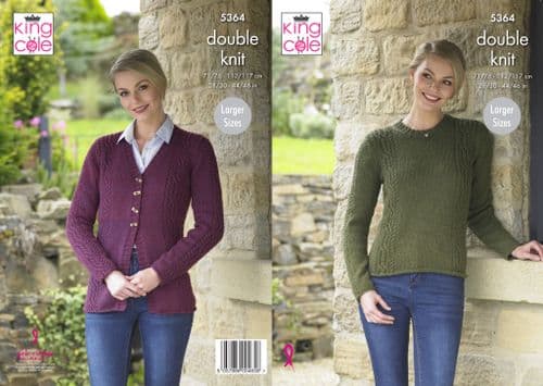 King Cole Cardigan & Sweater Knitted in Majestic DK 5364