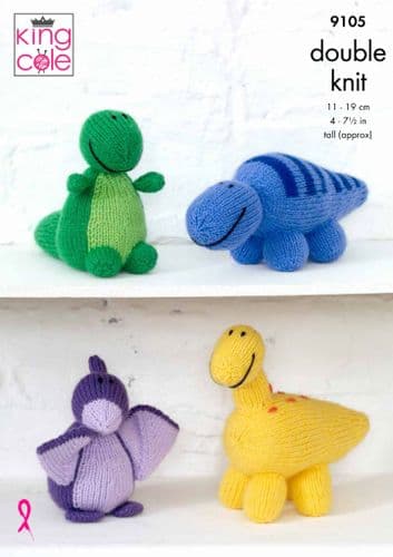 King Cole Dinosaurs: Knitted in Big Value DK 50g 9105