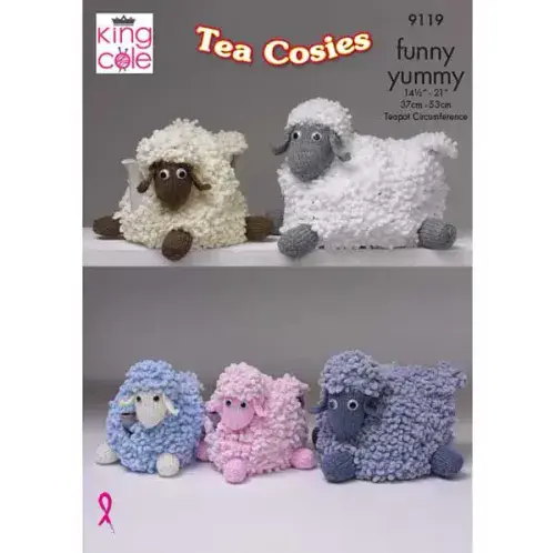King Cole Funny Yummy Knitting Pattern - Tea Pot Cosies 9119