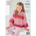 King Cole Hedgerow Chunky Knitting Pattern - Jacket & Sweater 6198