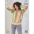 King Cole Hedgerow Chunky Knitting Pattern - Sweater & Jacket 6204