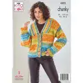 King Cole Hedgerow Chunky Knitting Pattern - Waistcoat & Jacket 6202