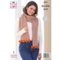 King Cole Orchard DK Knitting Pattern - Scarf, Hat & Cowl 6267