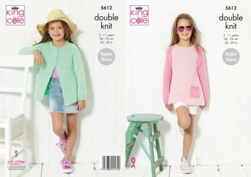 King Cole Paradise Beaches DK Knitting Pattern - Cardigan & Sweater 5612