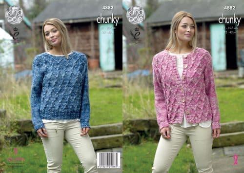 King Cole Sweater & Cardigan Knitted in Big Value Tonal Chunky 4882