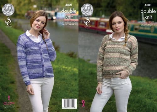 King Cole Sweater & Cardigan Knitted with Drifter DK 4801