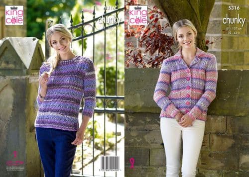 King Cole Sweater & Jacket Knitted in Drifter Chunky 5316