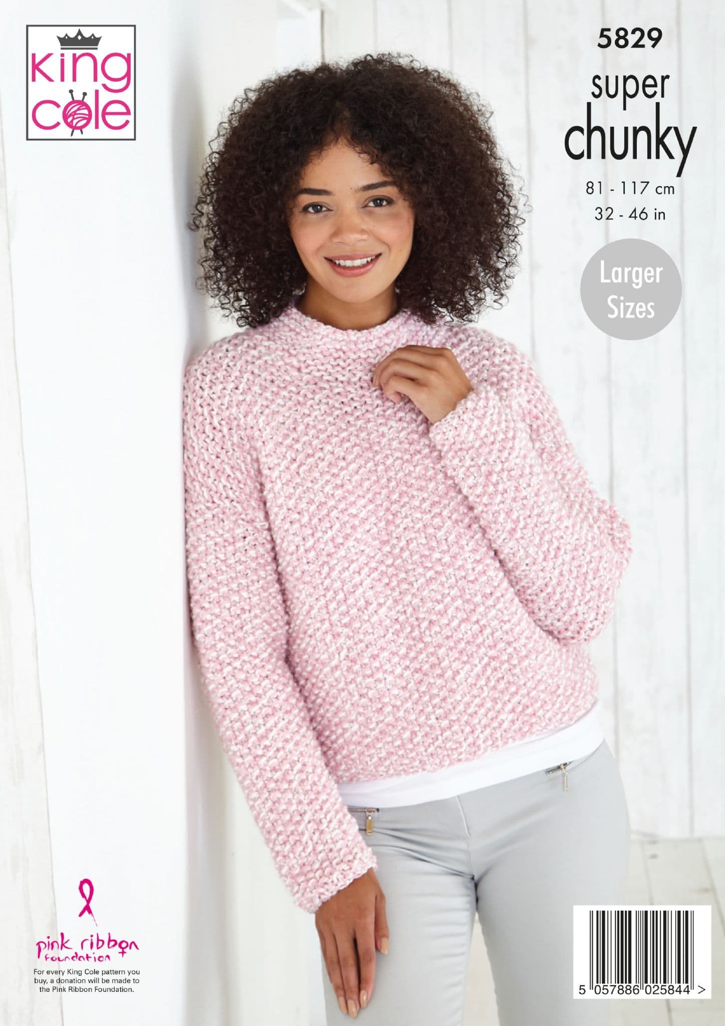 King Cole Timeless Classic Super Chunky Knitting Pattern Sweater & Jacket 5829