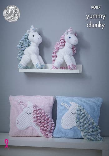 King Cole Unicorn & Cushion Knitted in Yummy 9087